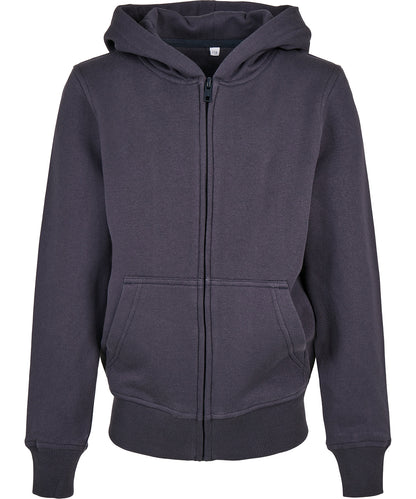 Build Your Brand BY188 Organic kids basic zip hoodie - COOZO