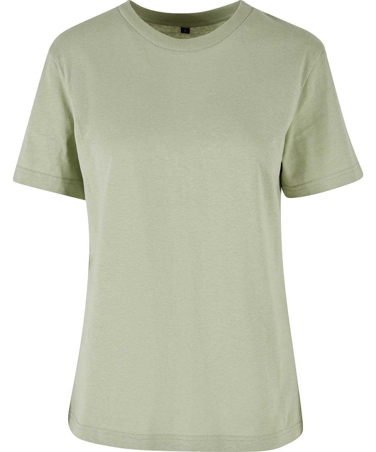 Build your Brand BY211 Women's everyday short-sleeved oversized dropped shoulders ribbed crew neck t-shirt 100% Cotton Light color - COOZO