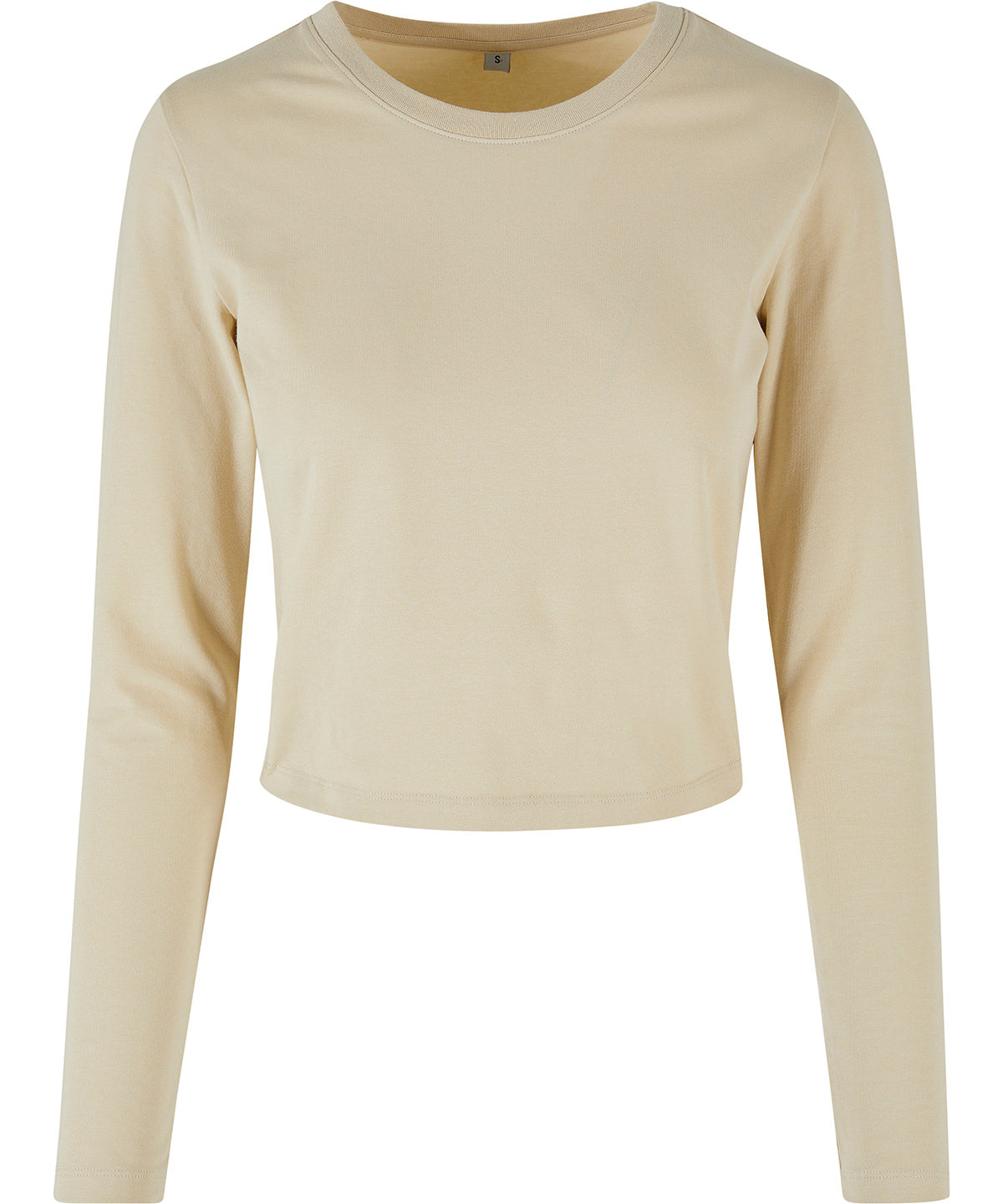 Build Your Brand BY261 Women’s short long sleeve crew neck - COOZO