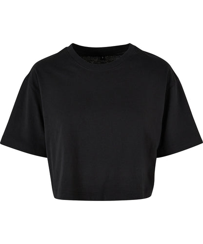 Build Your Brand BY264 100% Cotton Women’s short oversized sporty crew neck tee - COOZO