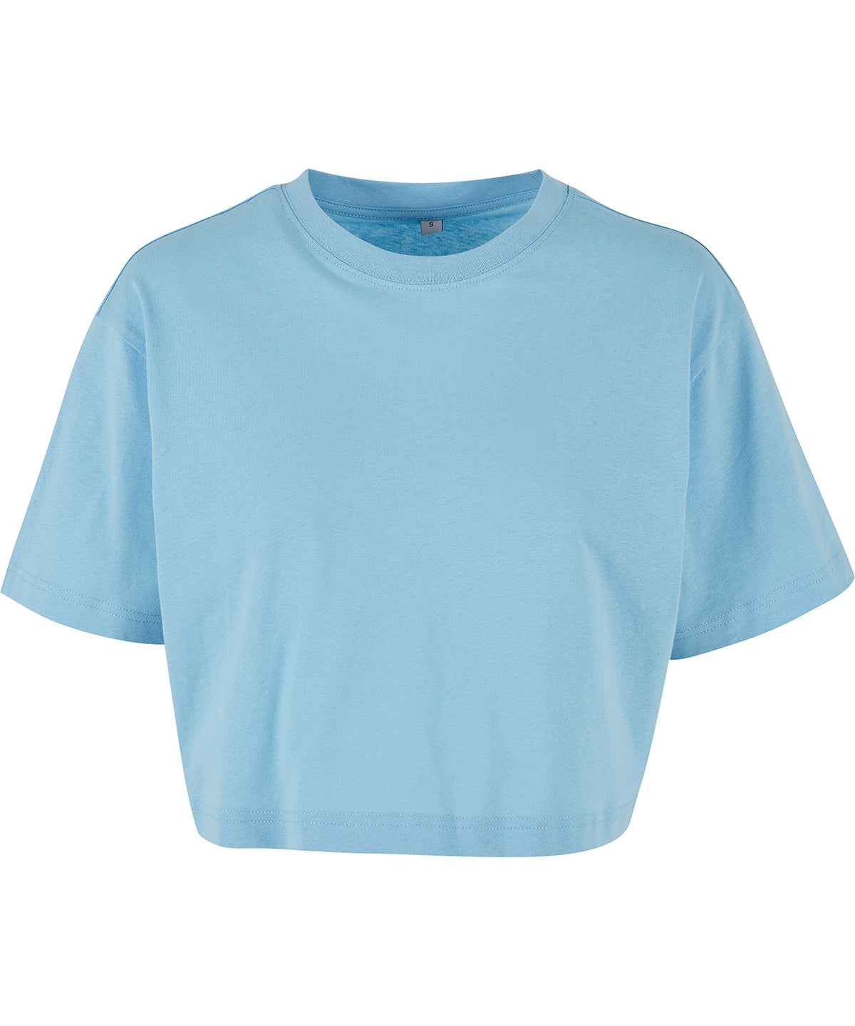 Build Your Brand BY264 100% Cotton Women’s short oversized sporty crew neck tee - COOZO