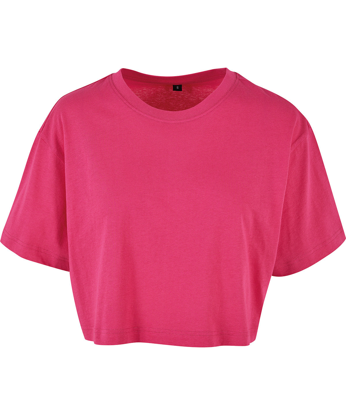 Build Your Brand BY264 100% Cotton Women’s short oversized sporty crew neck tee - COOZO