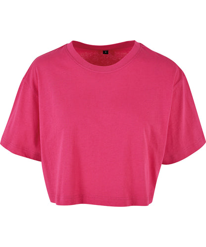 Build Your Brand BY264 100% Cotton Women’s short oversized sporty crew neck tee - COOZO