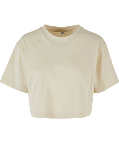 Build Your Brand BY264 100% Cotton Women’s short oversized sporty crew neck tee - COOZO