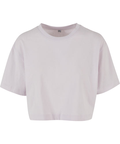 Build Your Brand BY264 100% Cotton Women’s short oversized sporty crew neck tee - COOZO