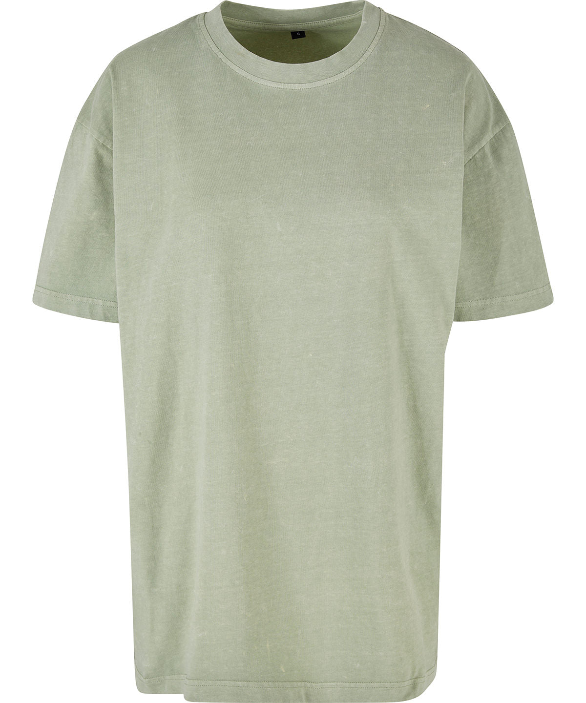 Build Your Brand BY270 Women's oversized acid wash crew neck tee 100% Cotton - COOZO
