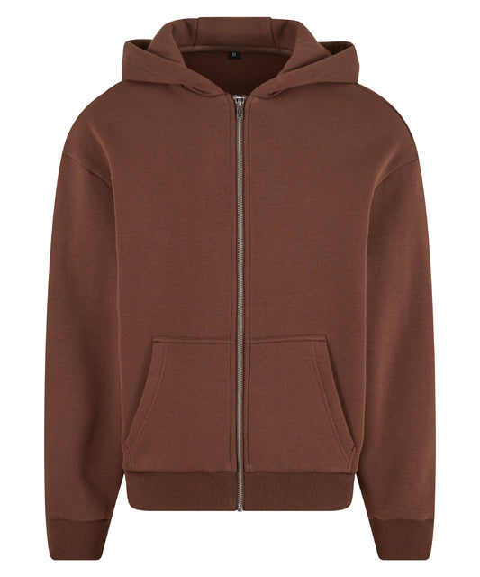 Build Your Brand BY285 Fluffy zip hoodie - COOZO