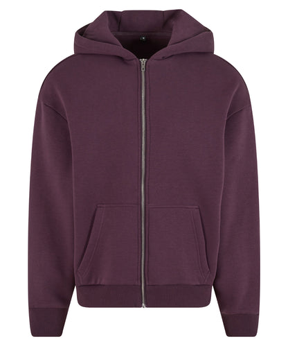 Build Your Brand BY285 Fluffy zip hoodie - COOZO