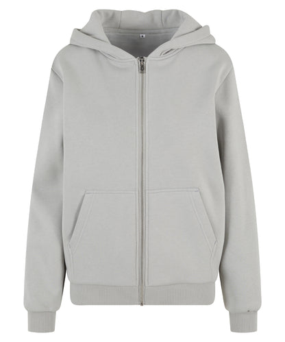 Build Your Brand BY290 Womens fluffy zip hoodie - COOZO