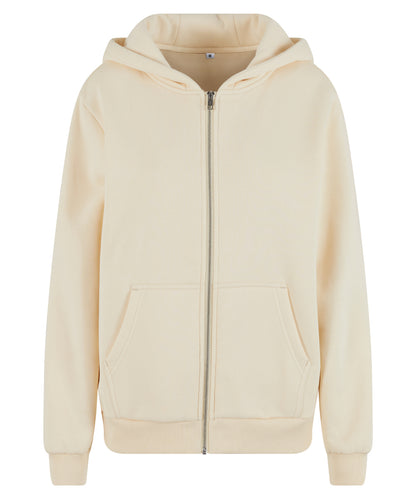 Build Your Brand BY290 Womens fluffy zip hoodie - COOZO