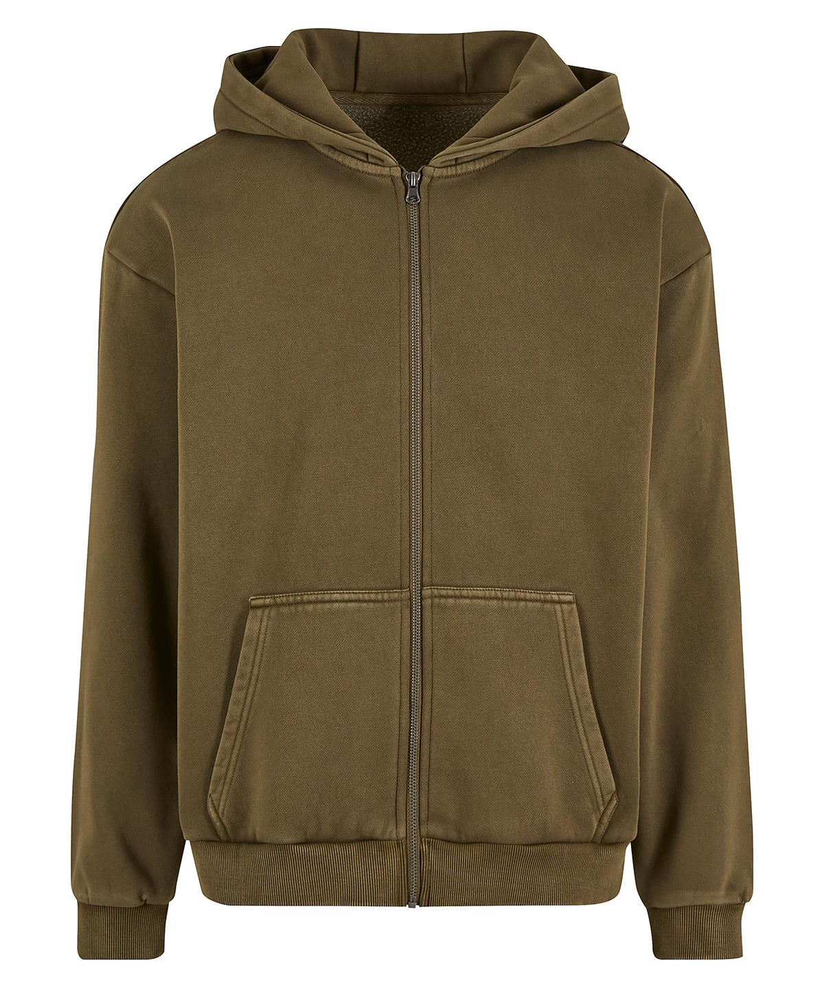 Build Your Brand BY295 Vintage heavy zip hoodie - COOZO