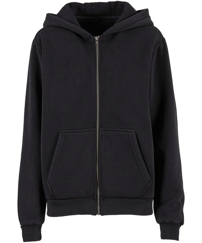 Build Your Brand BY299 Womens vintage heavy zip hoodie - COOZO