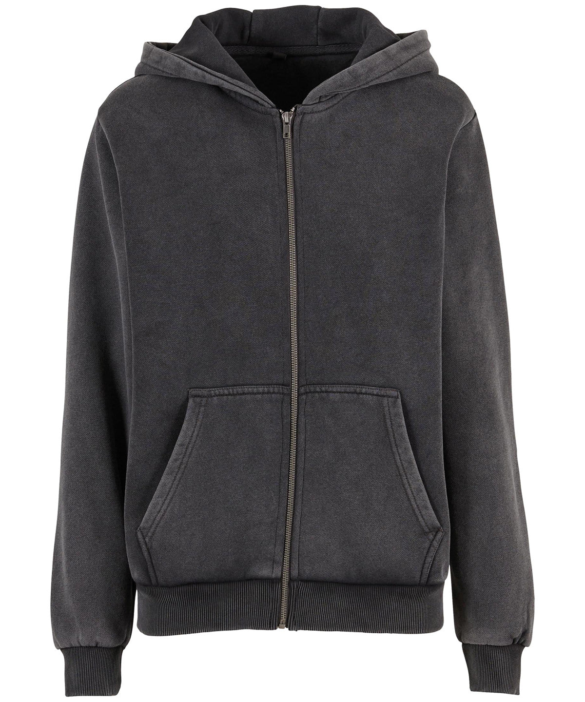 Build Your Brand BY299 Womens vintage heavy zip hoodie - COOZO