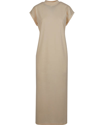 Build Your Brand BY302 Womens long extended shoulder dress - COOZO