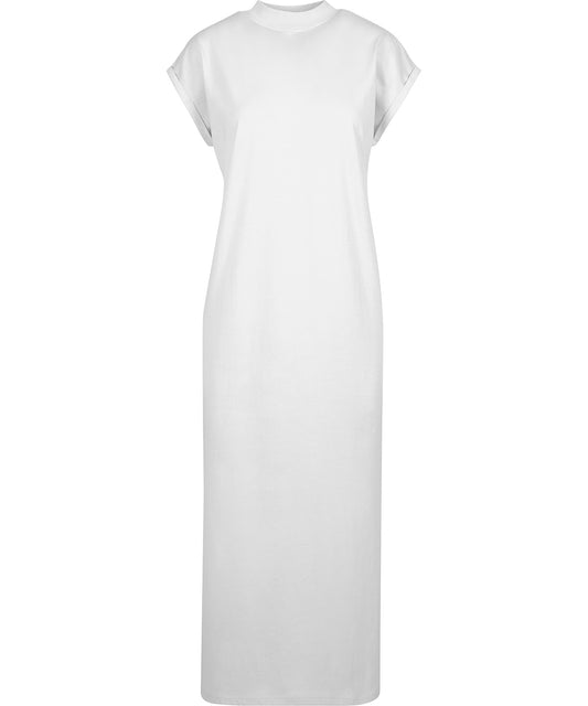 Build Your Brand BY302 Womens long extended shoulder dress - COOZO