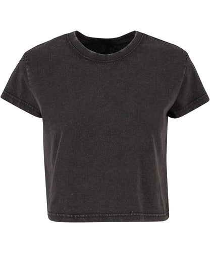 Build Your Brand BY305 Womens vintage cropped tee - COOZO