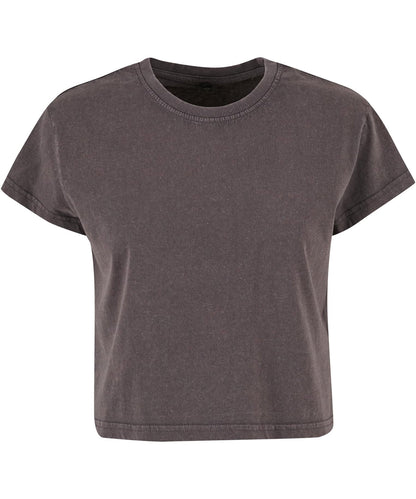 Build Your Brand BY305 Womens vintage cropped tee - COOZO