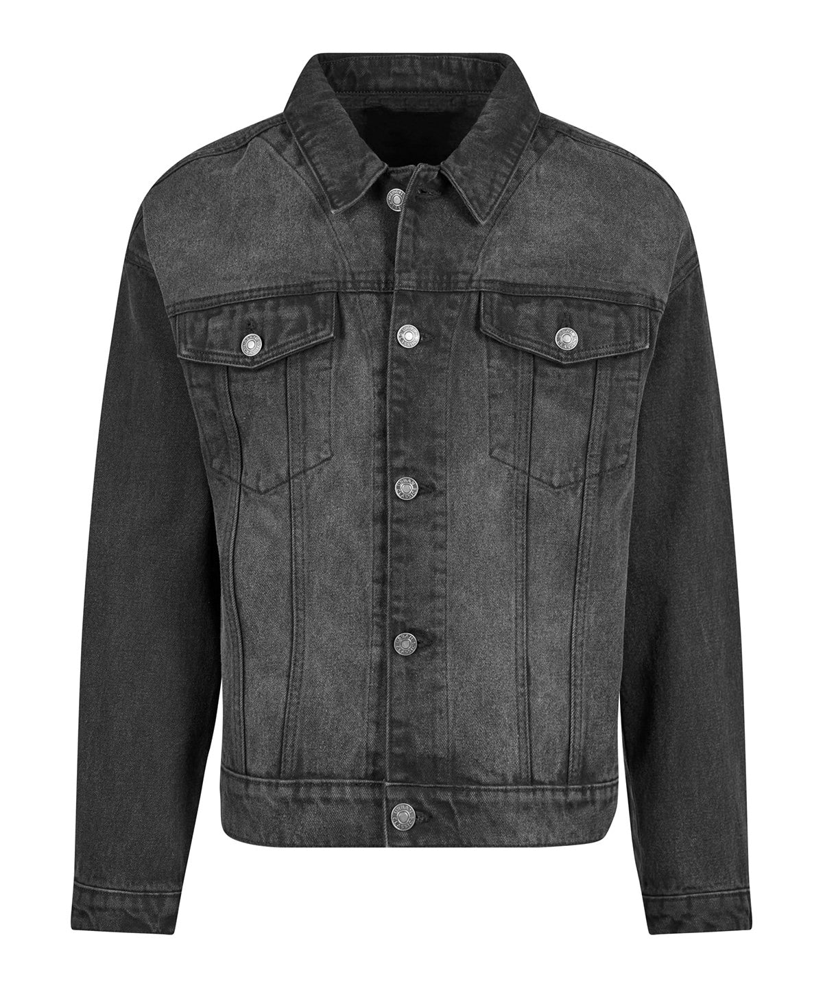 Build Your Brand BY312 Heavy ounce boxy denim jacket - COOZO