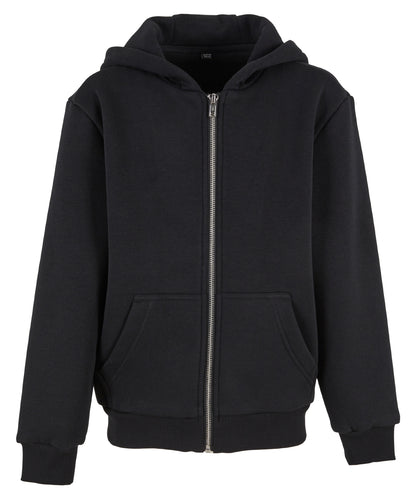 Build Your Brand BY316 Kids fluffy zip hoodie - COOZO