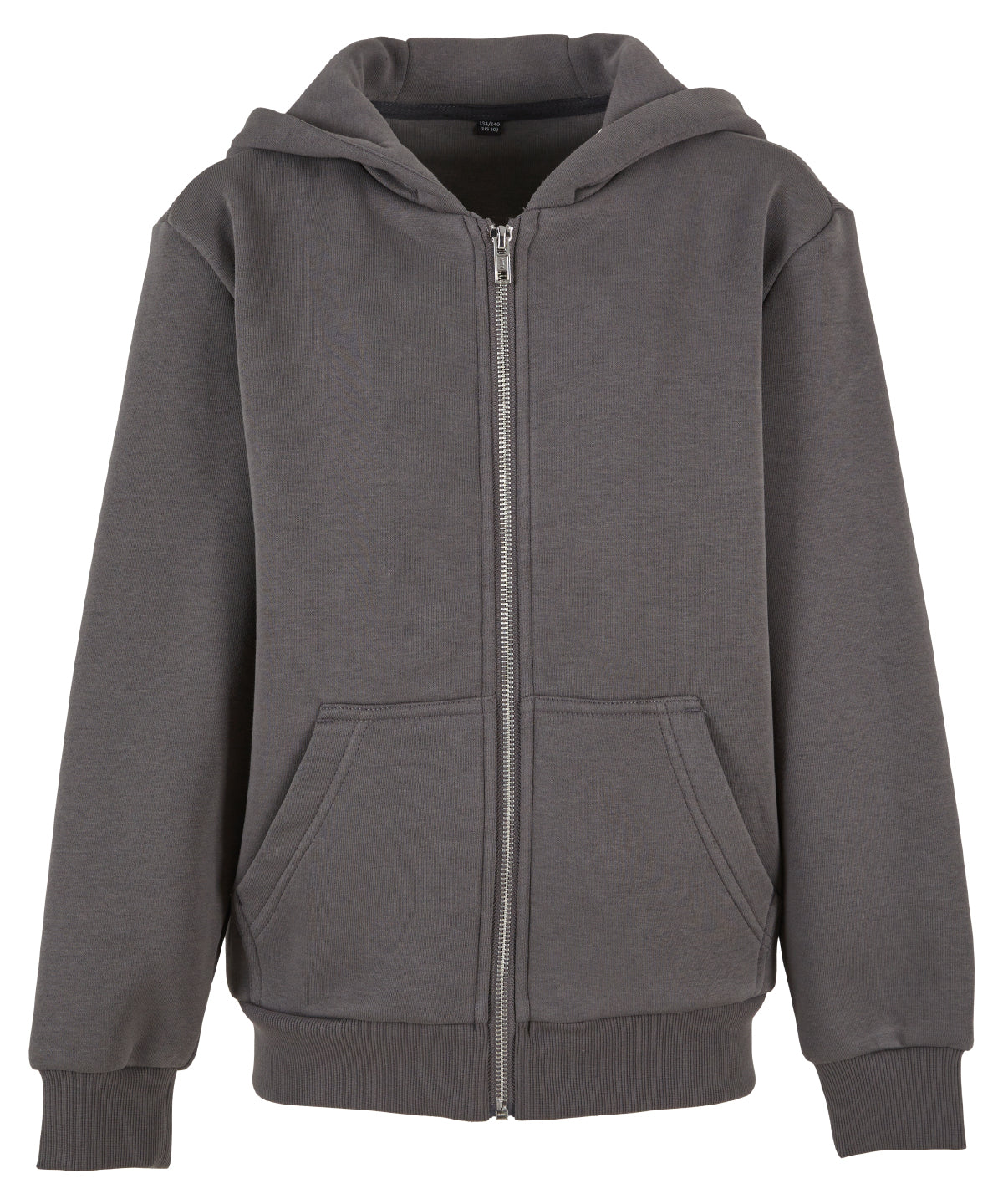 Build Your Brand BY316 Kids fluffy zip hoodie - COOZO