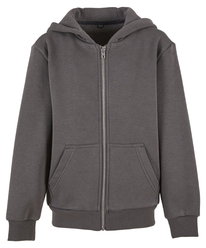 Build Your Brand BY316 Kids fluffy zip hoodie - COOZO