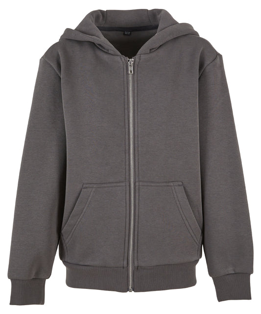 Build Your Brand BY316 Kids fluffy zip hoodie - COOZO