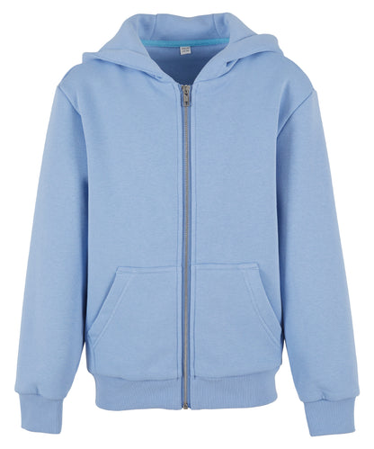 Build Your Brand BY316 Kids fluffy zip hoodie - COOZO