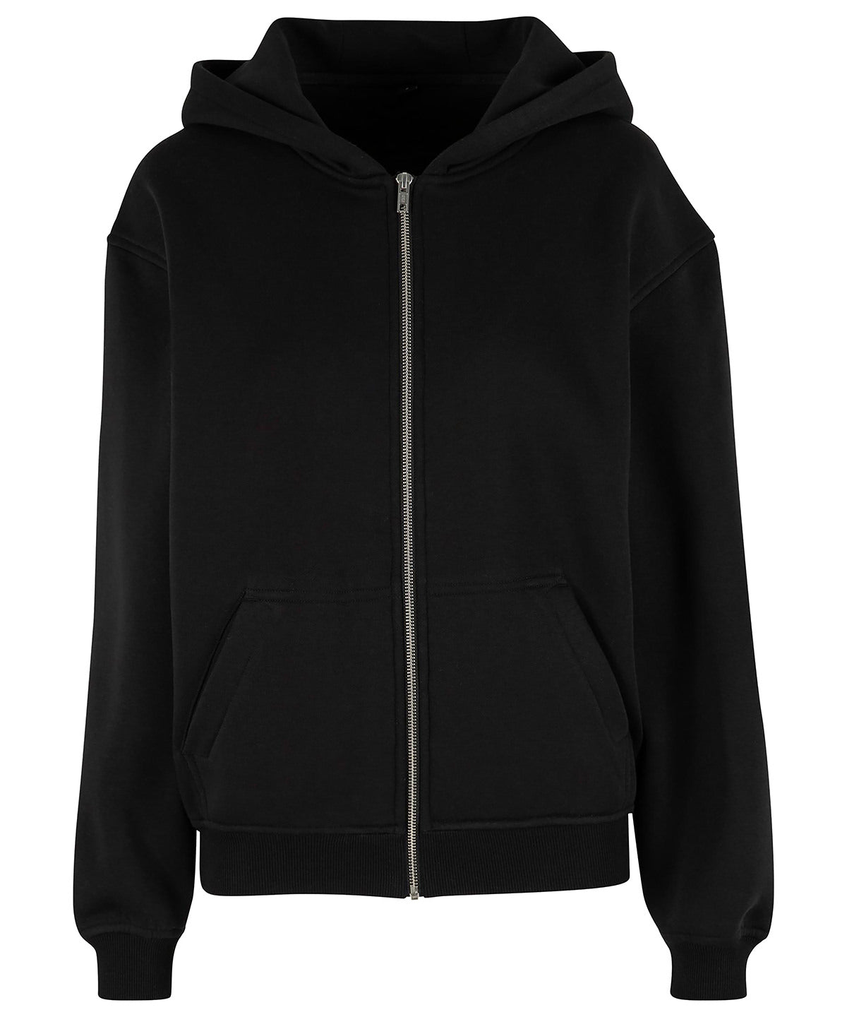 Build Your Brand BY445 Women Loose-Fit Zip Hoodie
