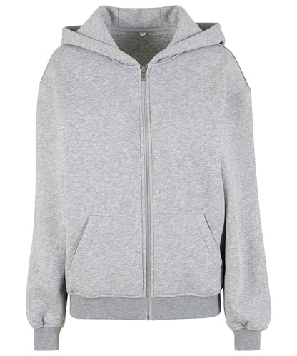 Build Your Brand BY445 Women Loose-Fit Zip Hoodie