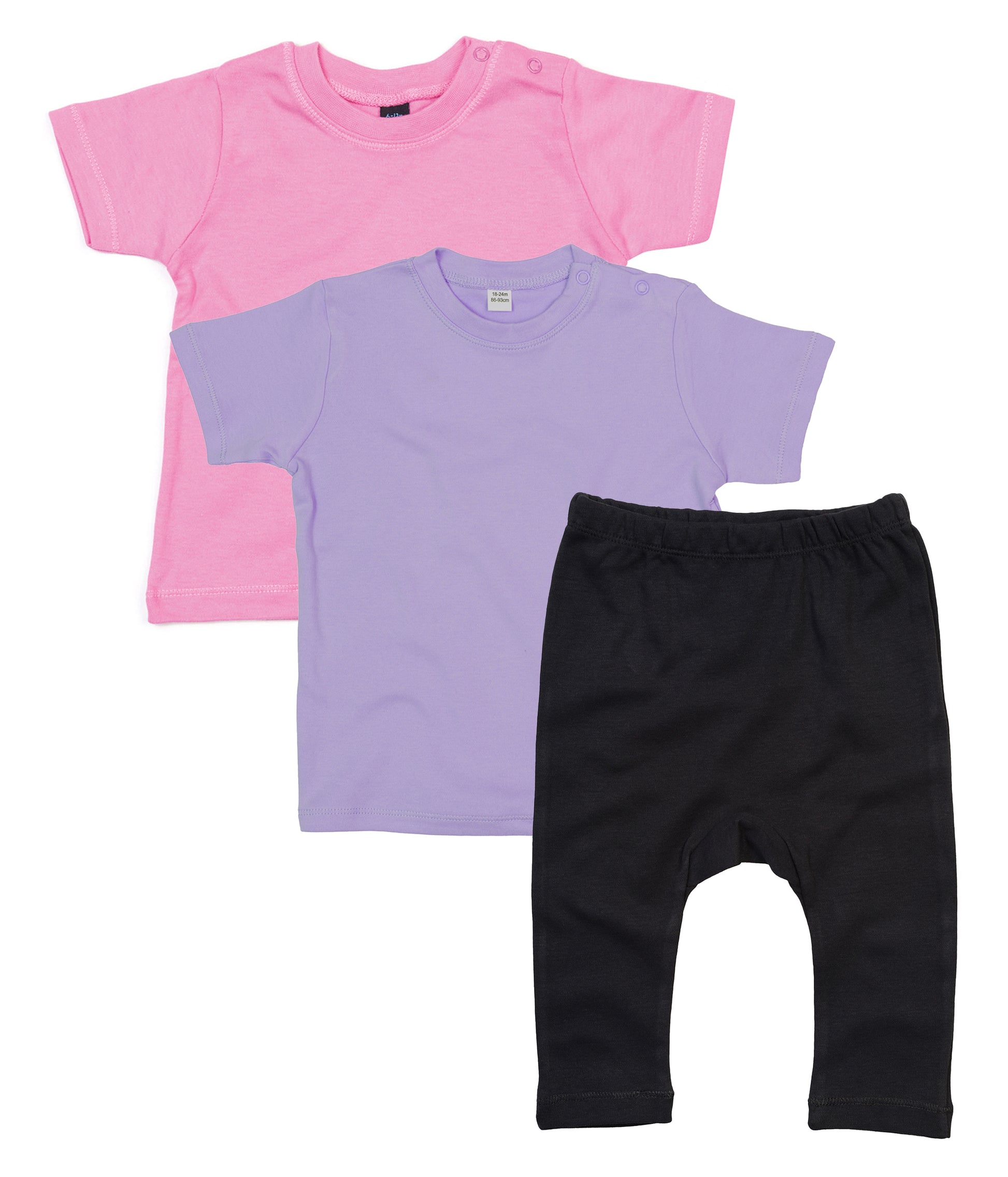 Babybugz BZ02 Baby Super soft pure cotton crew neck t-shirt 100% Cotton + BZ49 Baby Soft and stretchy fabric leggings 100% Organic cotton - COOZO
