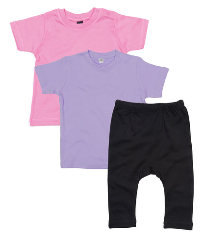 Babybugz BZ02 Baby Super soft pure cotton crew neck t-shirt 100% Cotton + BZ49 Baby Soft and stretchy fabric leggings 100% Organic cotton - COOZO