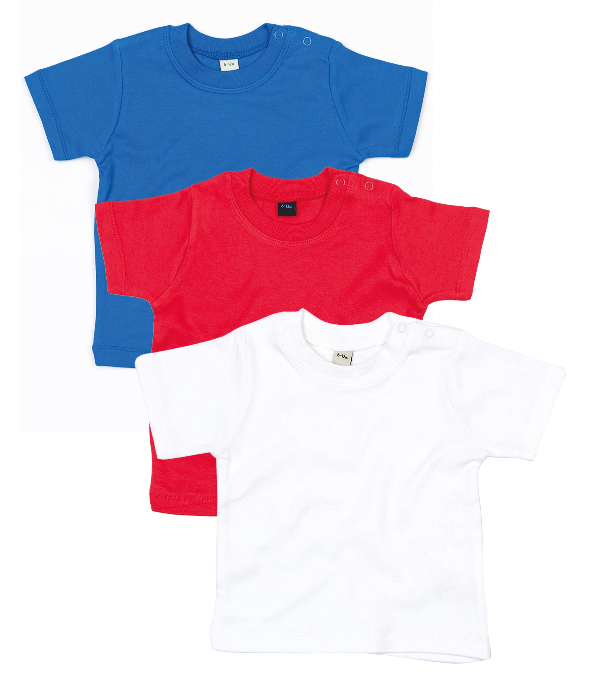 Babybugz BZ02 Baby crew neck  T-shirt 100% Cotton (Pack of 3) - COOZO