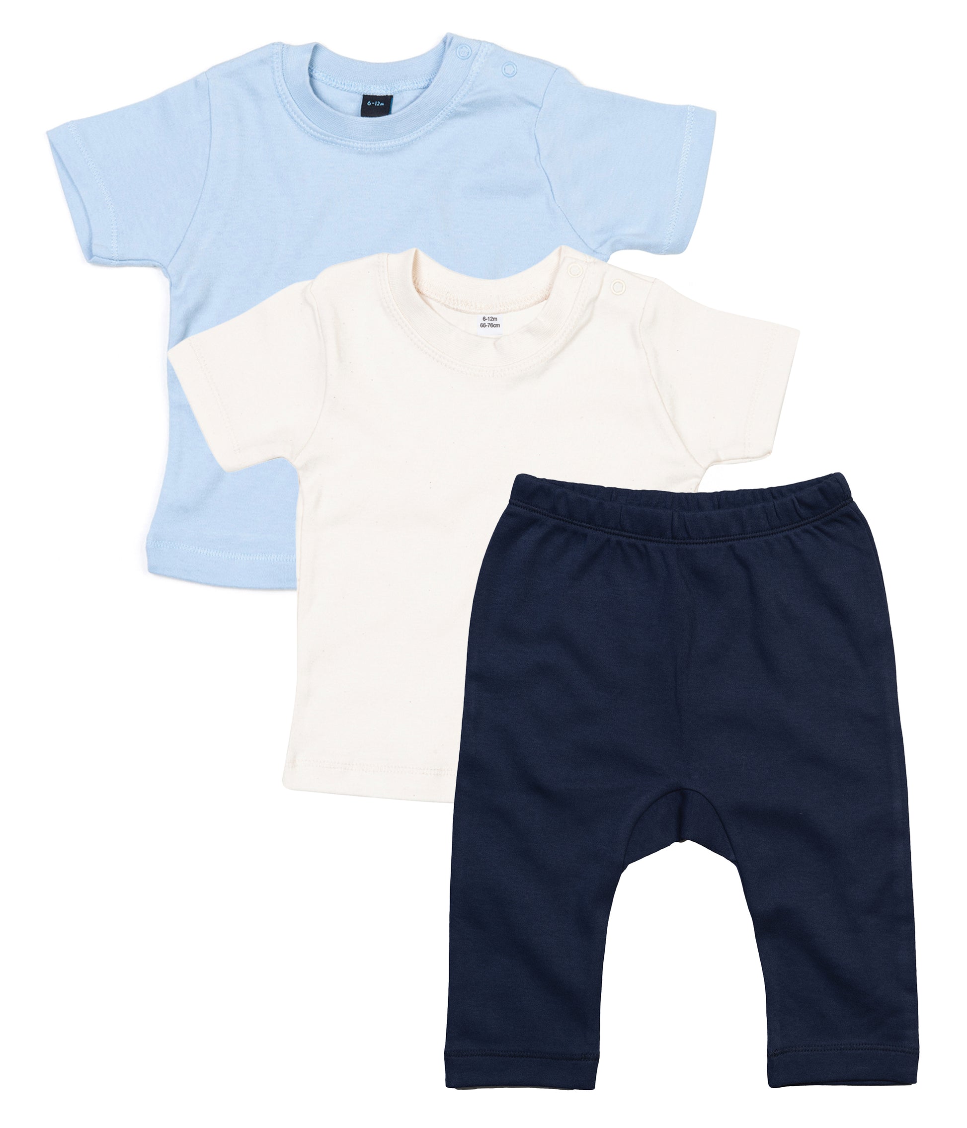 Babybugz BZ02 Baby Super soft pure cotton crew neck t-shirt 100% Cotton + BZ49 Baby Soft and stretchy fabric leggings 100% Organic cotton - COOZO