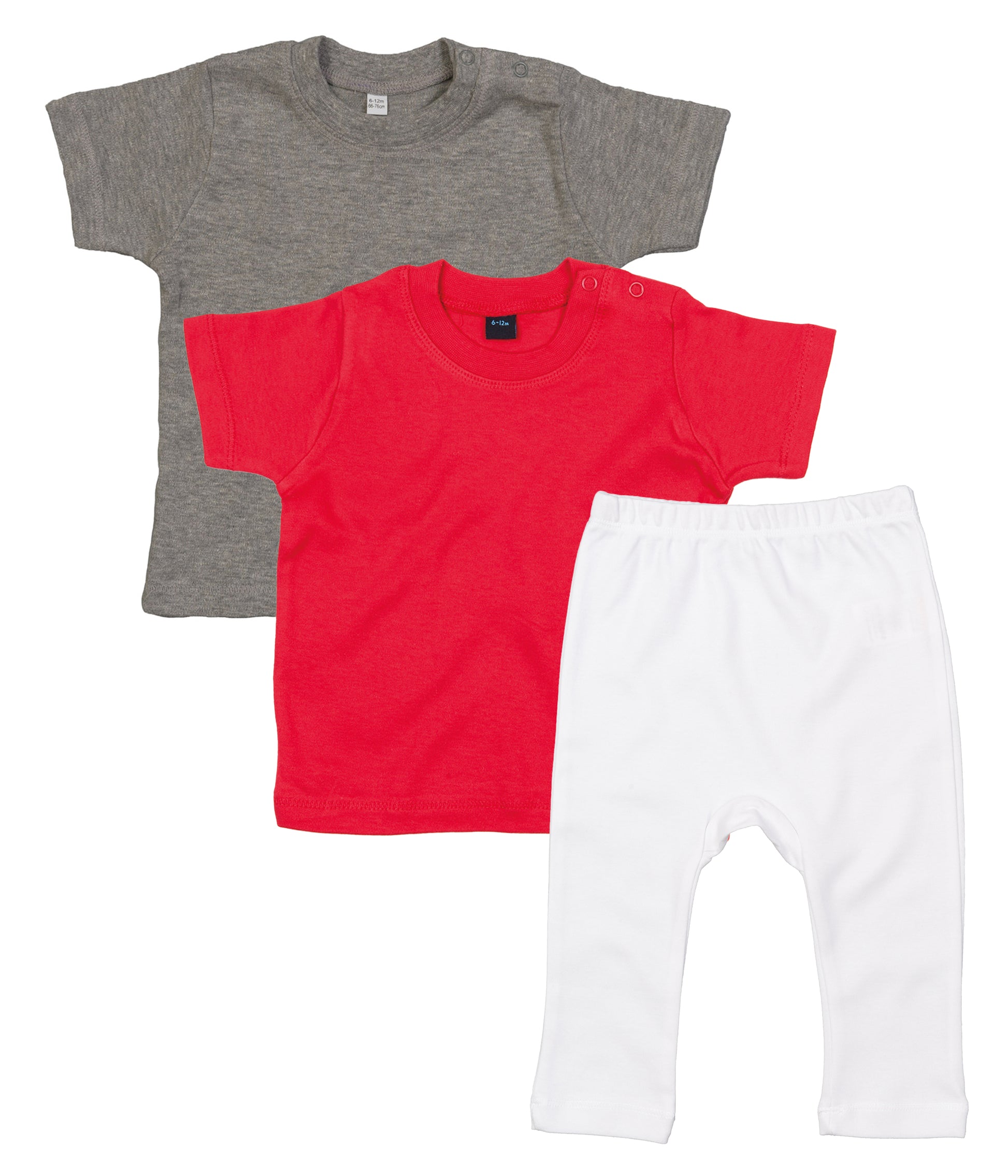Babybugz BZ02 Baby Super soft pure cotton crew neck t-shirt 100% Cotton + BZ49 Baby Soft and stretchy fabric leggings 100% Organic cotton - COOZO