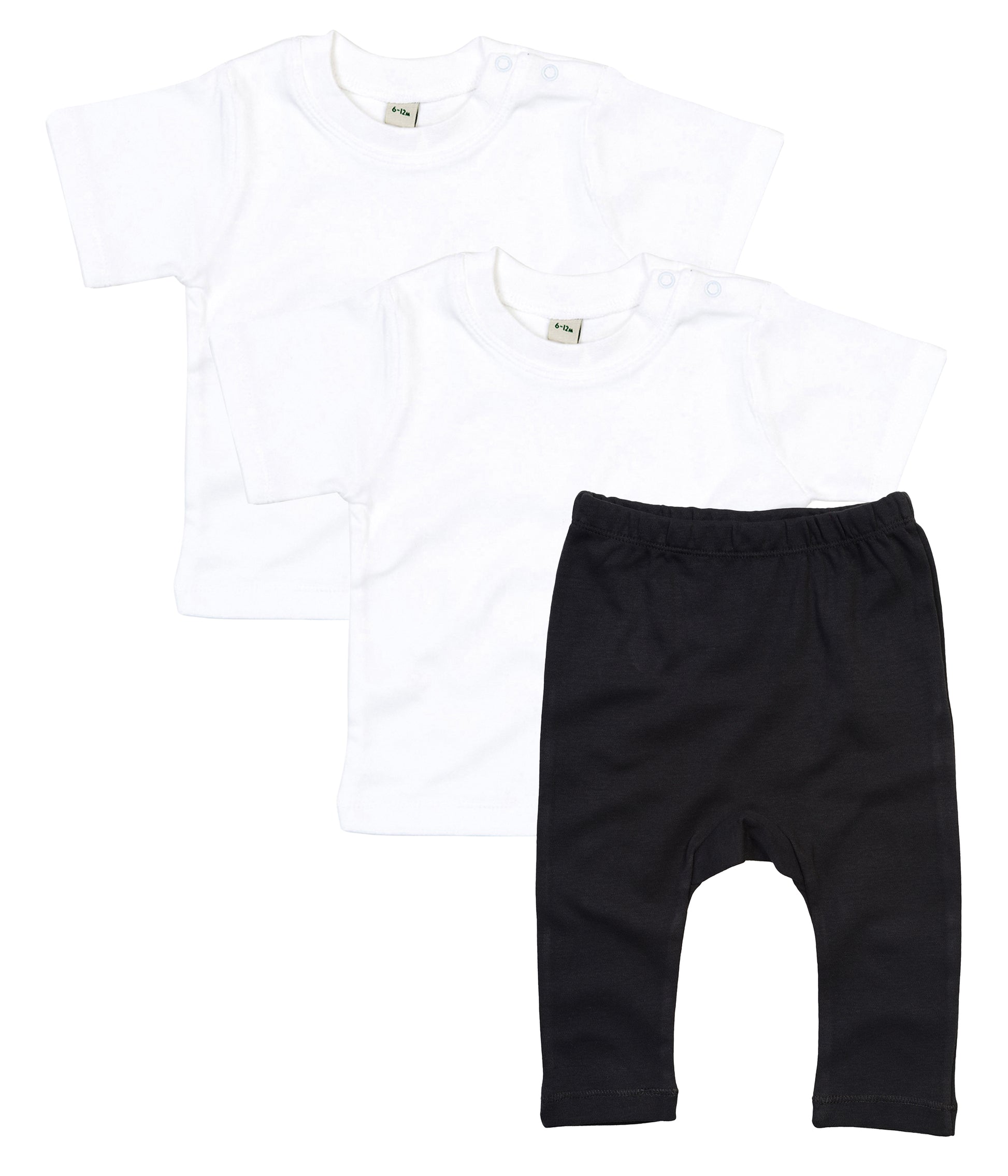Babybugz BZ02 Baby Super soft pure cotton crew neck t-shirt 100% Cotton + BZ49 Baby Soft and stretchy fabric leggings 100% Organic cotton - COOZO