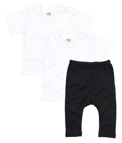 Babybugz BZ02 Baby Super soft pure cotton crew neck t-shirt 100% Cotton + BZ49 Baby Soft and stretchy fabric leggings 100% Organic cotton - COOZO