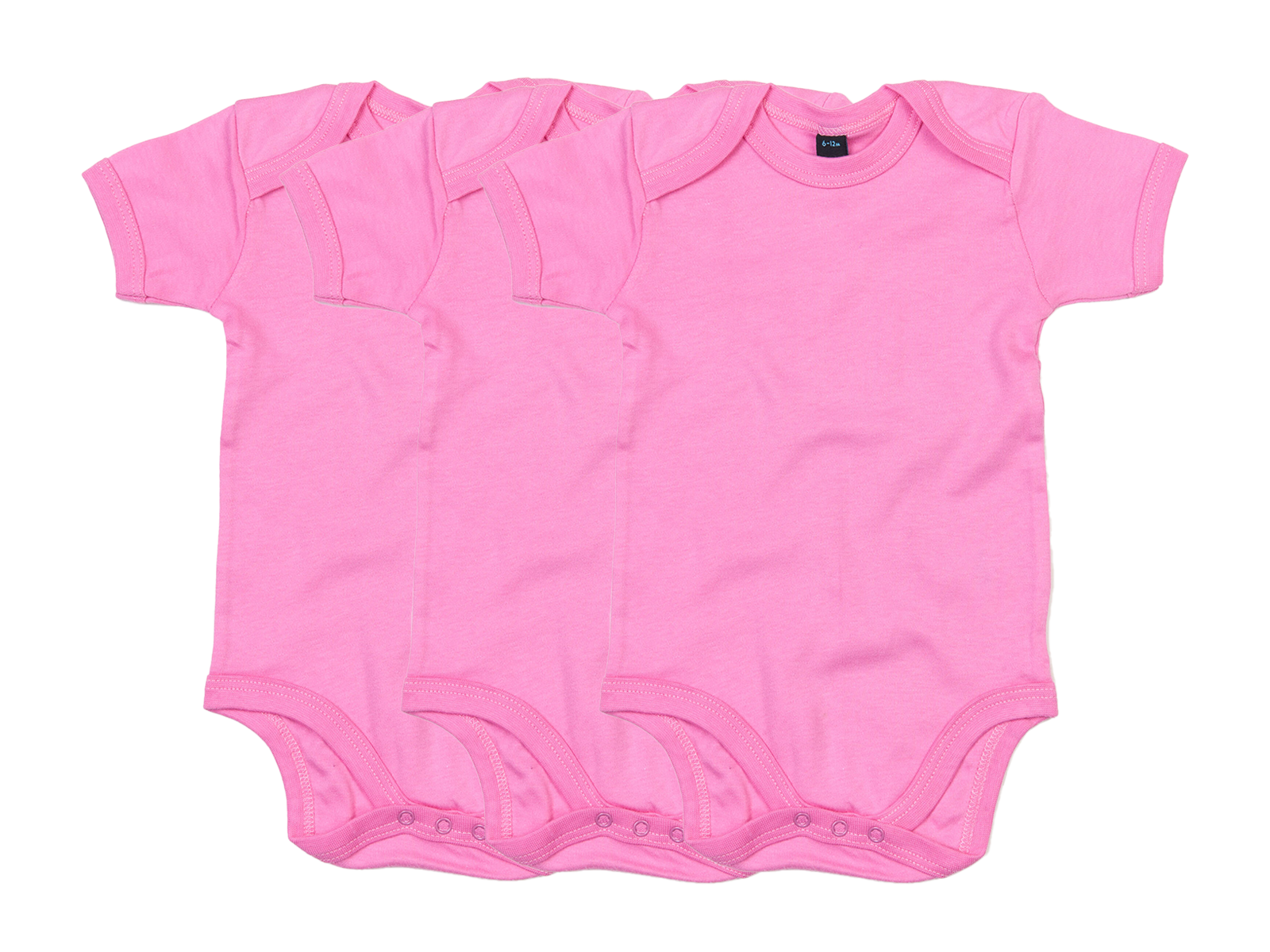 COOZO Pack of 3 Baby Plain Short Sleeve Bodysuits - COOZO
