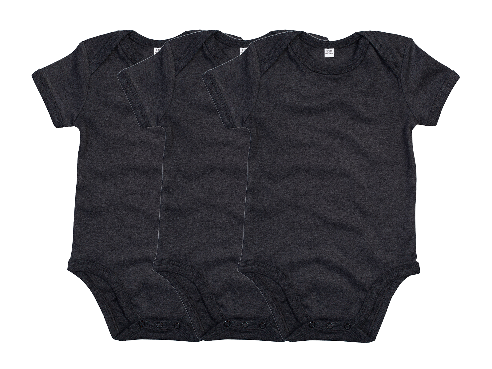 COOZO Pack of 3 Baby Plain Short Sleeve Bodysuits - COOZO
