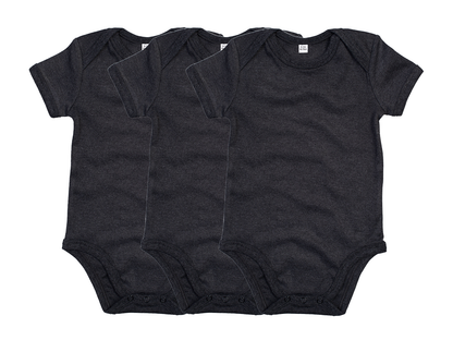 COOZO Pack of 3 Baby Plain Short Sleeve Bodysuits - COOZO