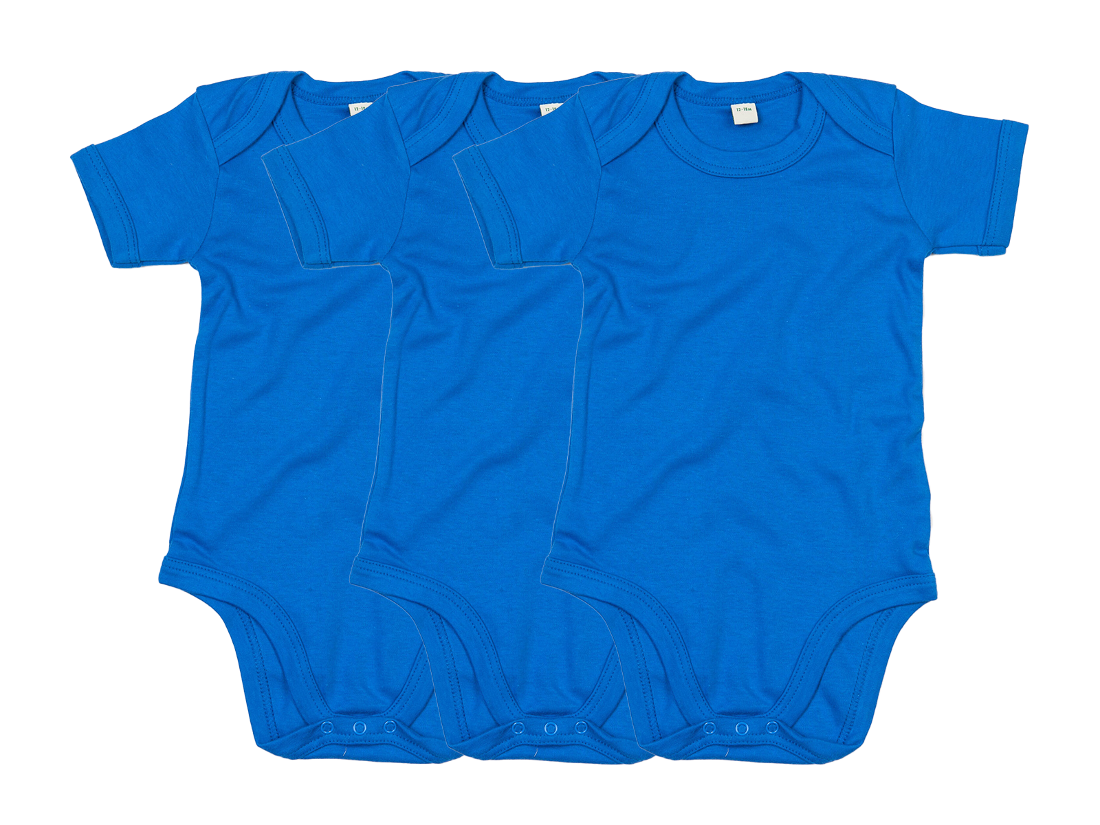 COOZO Pack of 3 Baby Plain Short Sleeve Bodysuits - COOZO