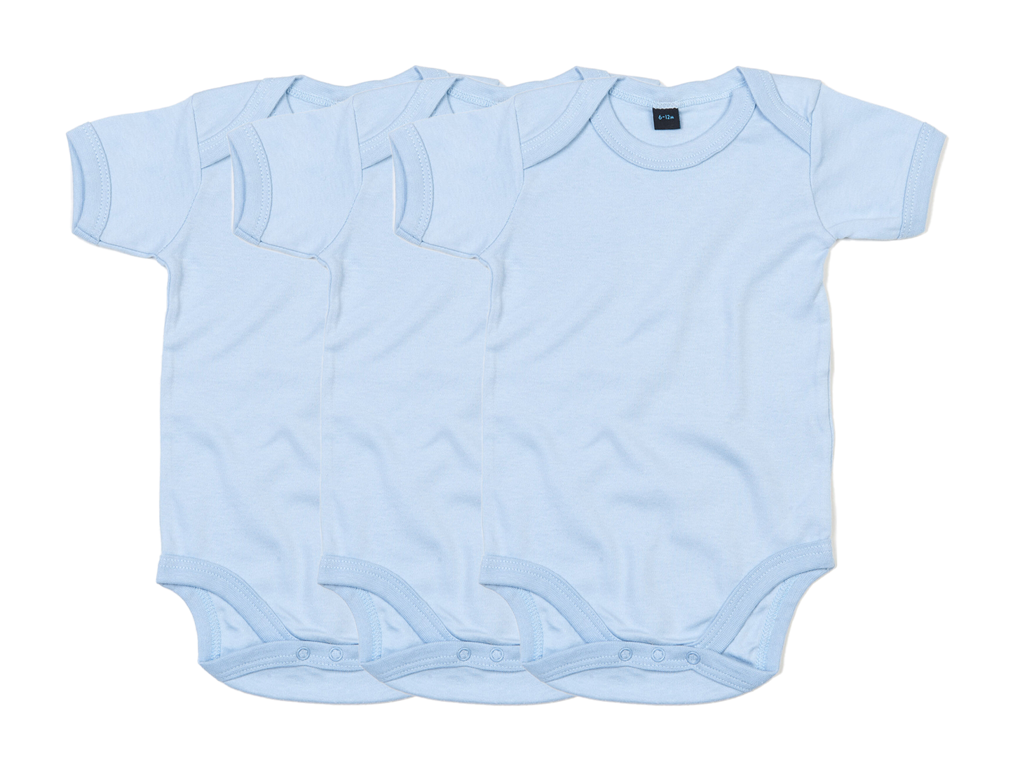COOZO Pack of 3 Baby Plain Short Sleeve Bodysuits - COOZO