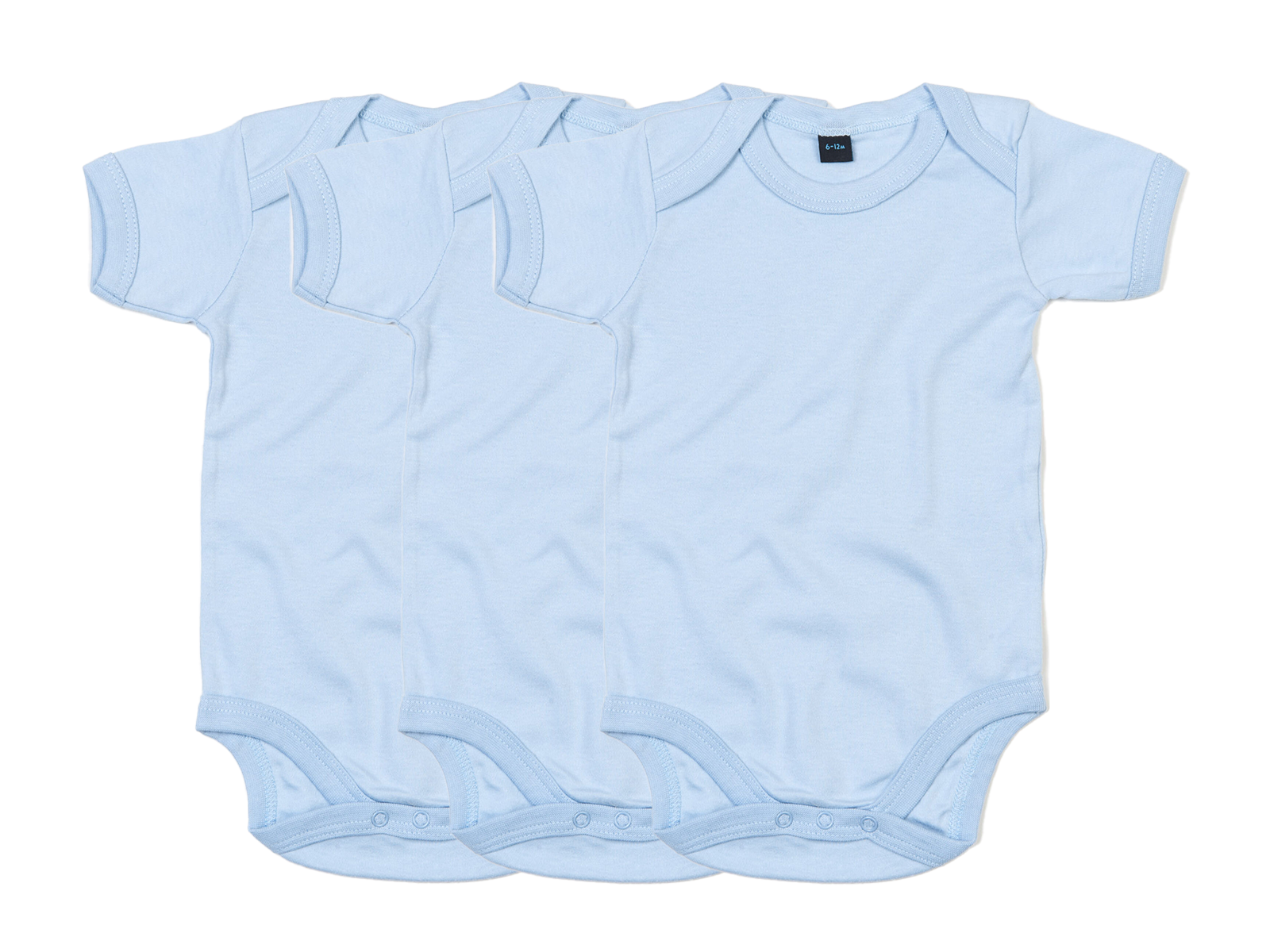 COOZO Pack of 3 Baby Plain Short Sleeve Bodysuits - COOZO