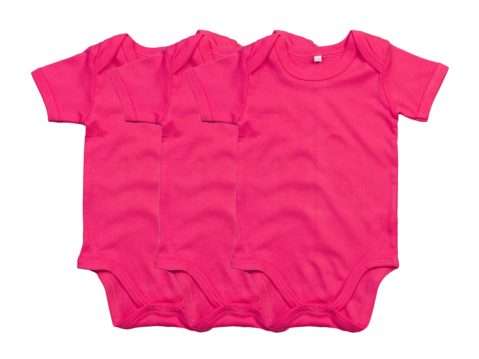 COOZO Pack of 3 Baby Plain Short Sleeve Bodysuits - COOZO