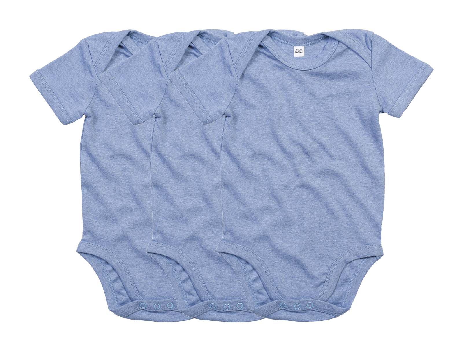 COOZO Pack of 3 Baby Plain Short Sleeve Bodysuits - COOZO