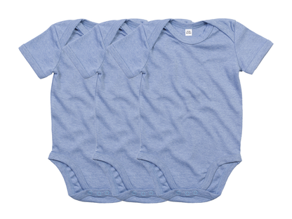 COOZO Pack of 3 Baby Plain Short Sleeve Bodysuits - COOZO