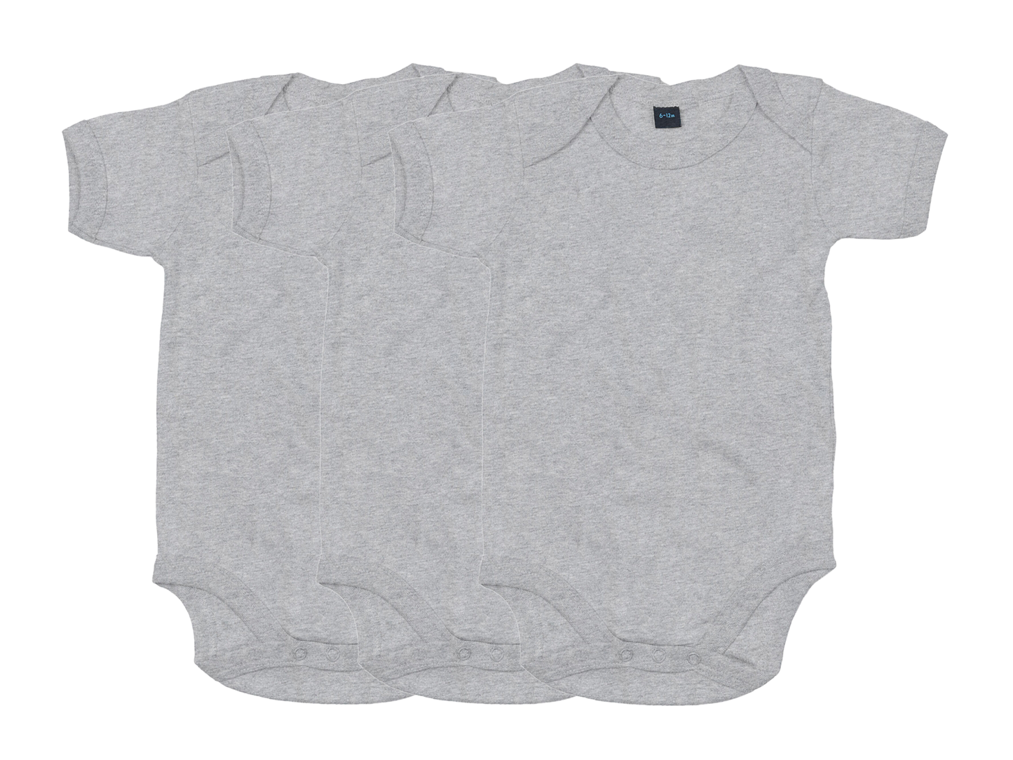COOZO Pack of 3 Baby Plain Short Sleeve Bodysuits - COOZO
