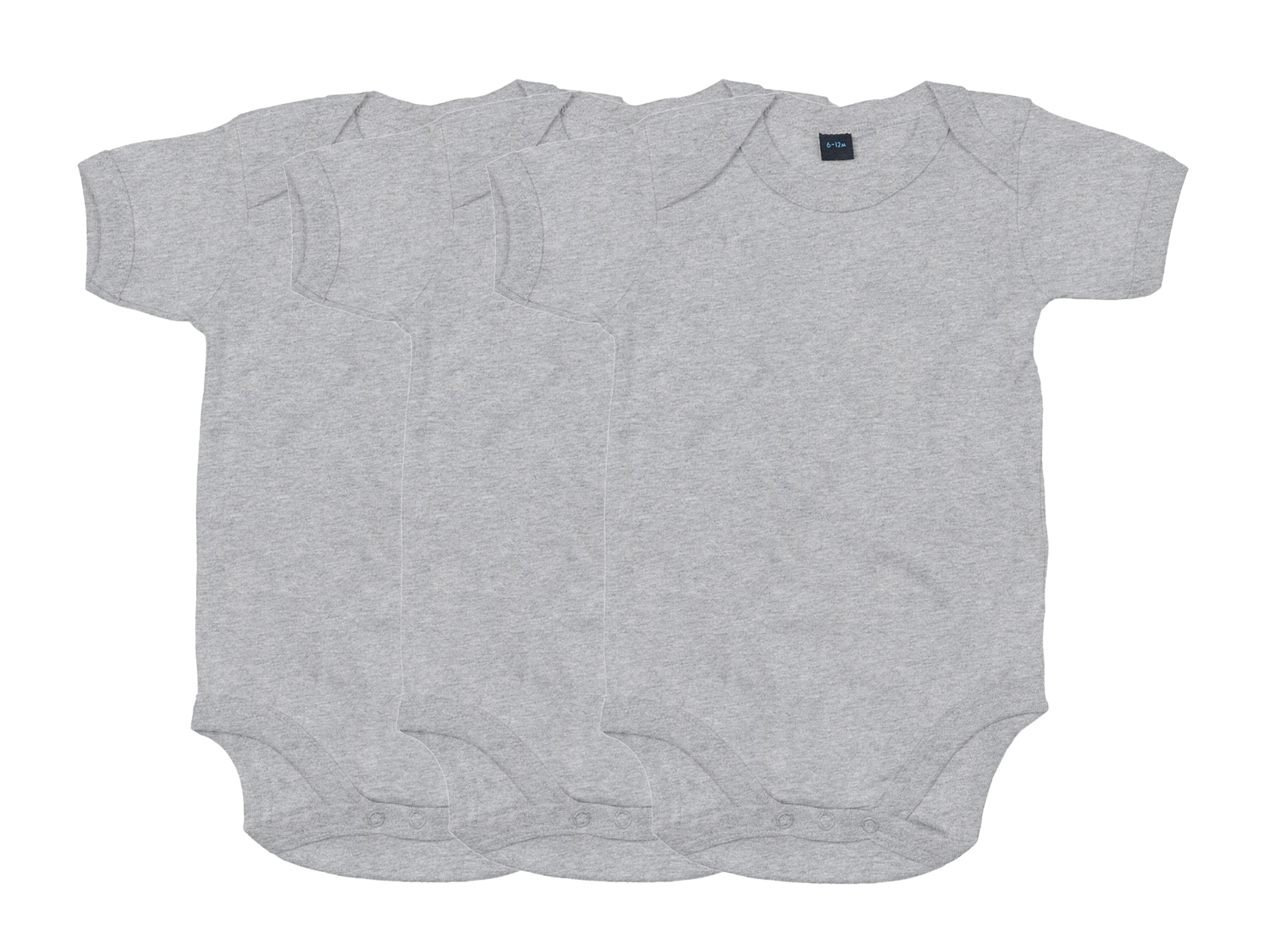 COOZO Pack of 3 Baby Plain Short Sleeve Bodysuits - COOZO
