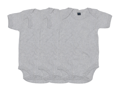 COOZO Pack of 3 Baby Plain Short Sleeve Bodysuits - COOZO