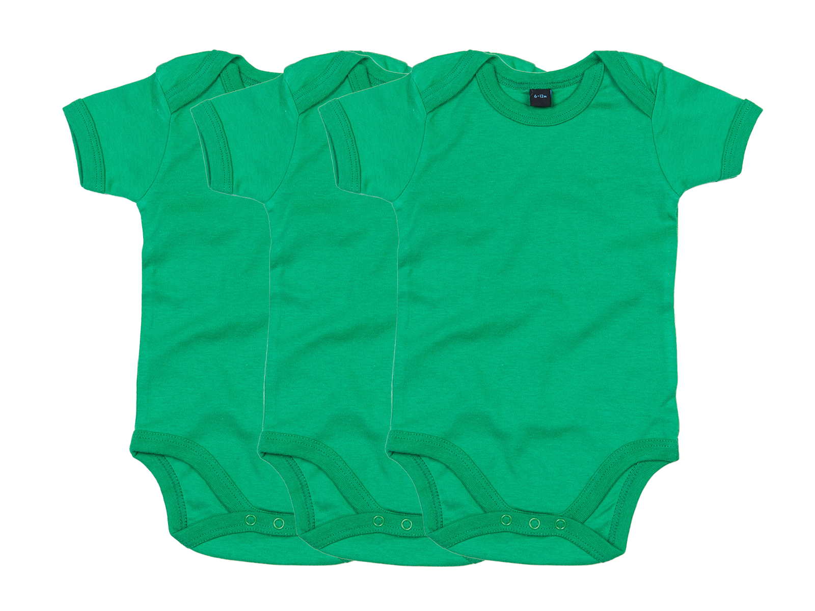 COOZO Pack of 3 Baby Plain Short Sleeve Bodysuits - COOZO