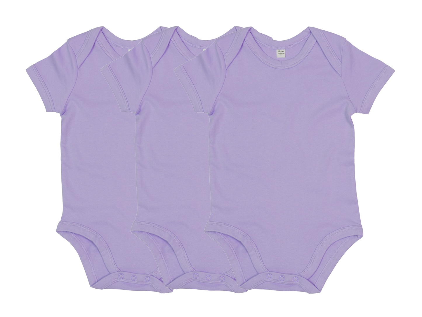 COOZO Pack of 3 Baby Plain Short Sleeve Bodysuits - COOZO